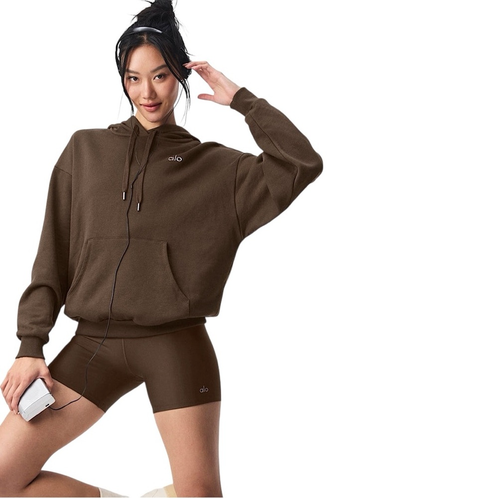 ALO YOGA Accolade Hoodie in espresso